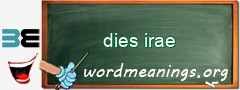 WordMeaning blackboard for dies irae